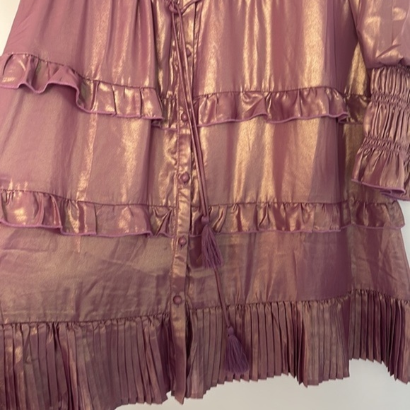 NWT JessaKae Metallic Purple Savannah Dress - Picture 11 of 15